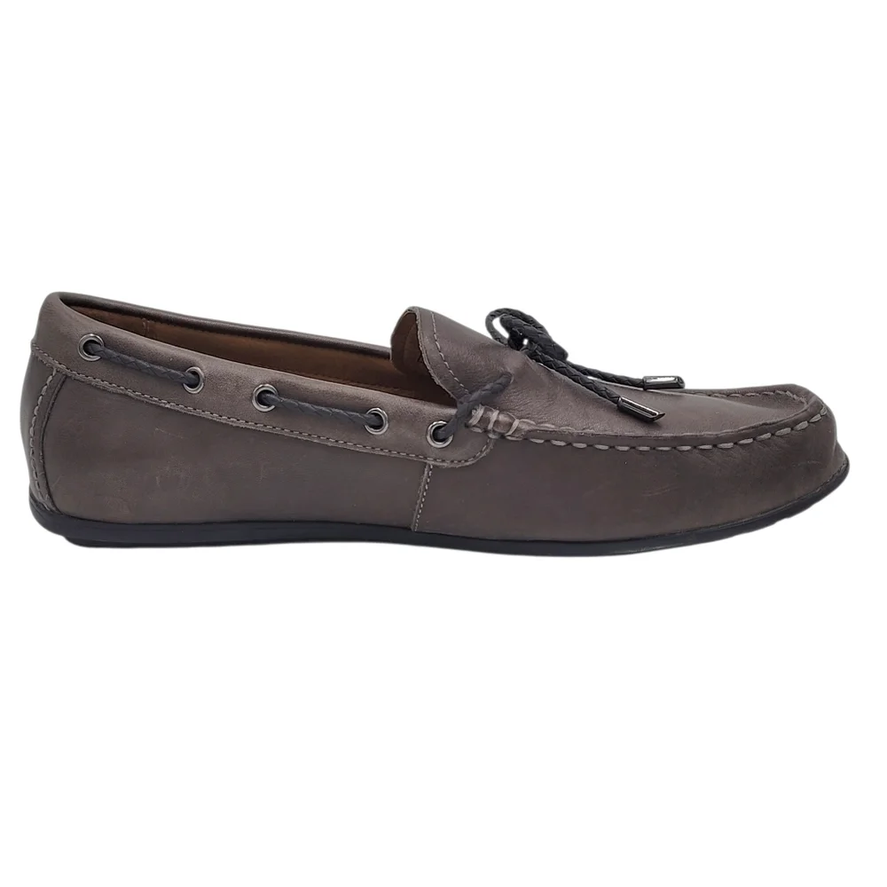 Vionic Luca Mocassin Loafer Men Size 9 Brown Moc Toe Leather Driving Shoes